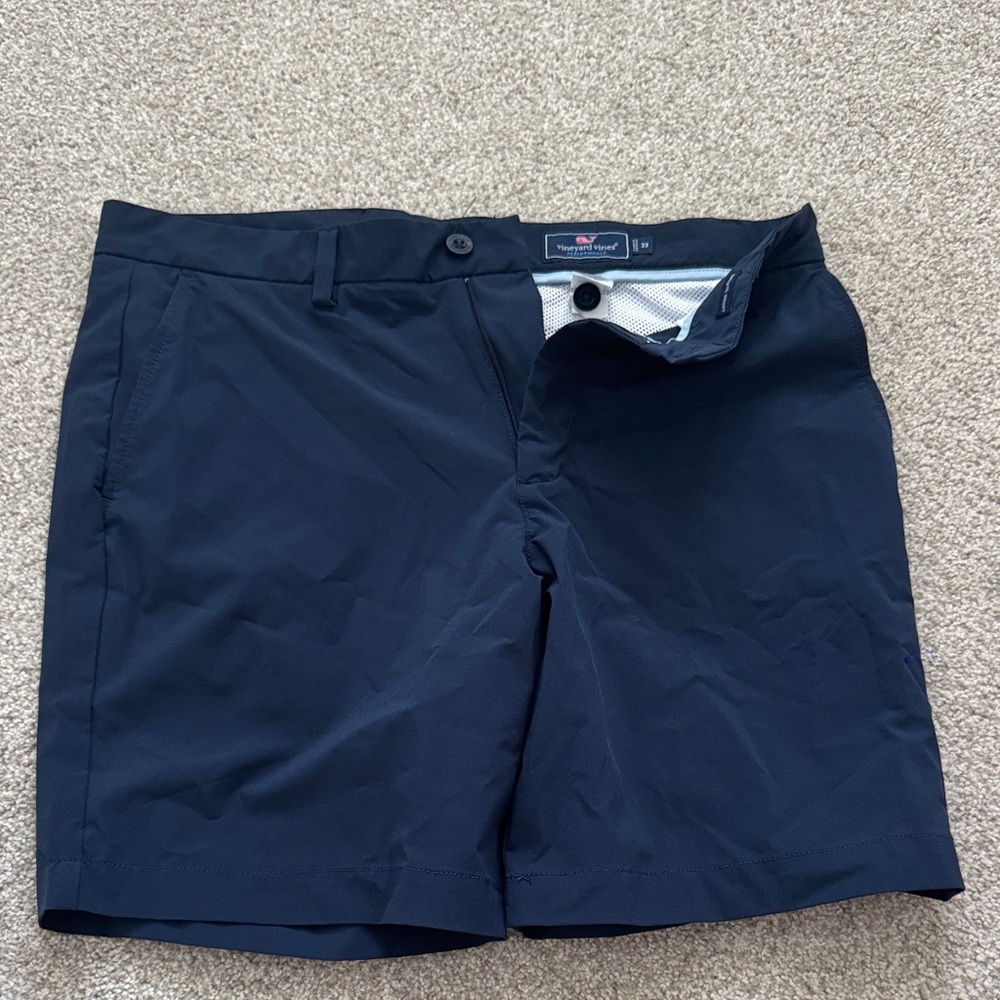 Vineyard Vines Navy Blue Flat Front Shorts